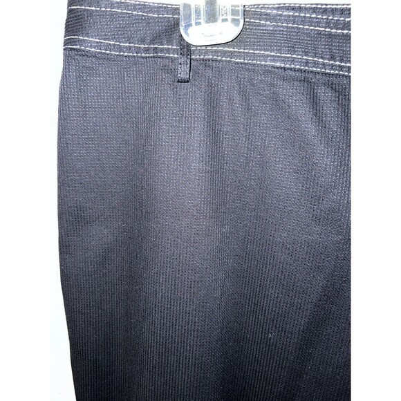Neiman Marcus Pants Womens Plus 18 crop Side Zip Stretch Textured Black casual - Picture 2 of 8